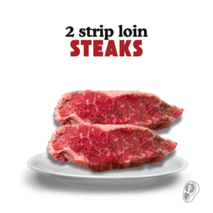 2 New York Strip Loin Steaks 800G